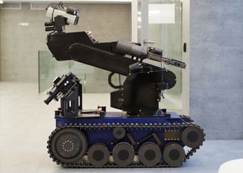 履带机器人车辆由复合轴承提供动力